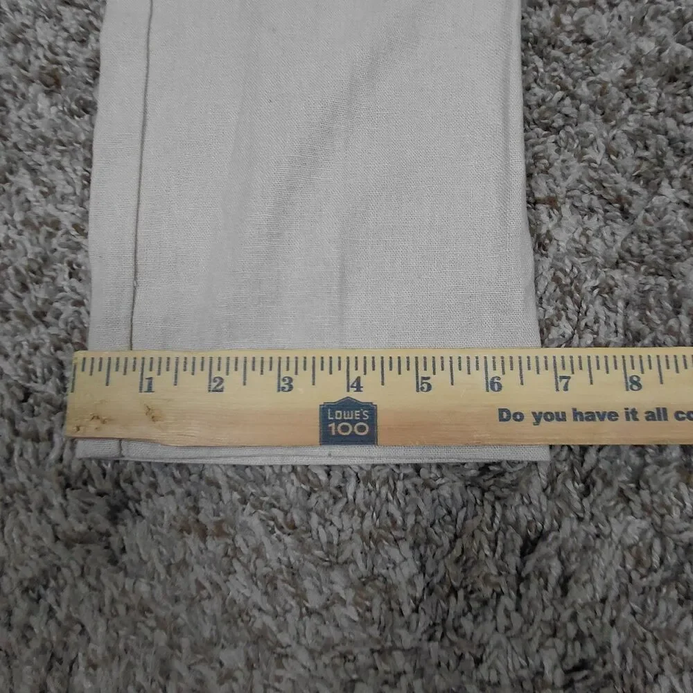 NEW Marc Anthony Linen Blend Pants Mens Small Beige Slim Fit Elastic Back